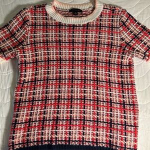 Stylish Red and Blue Women's Sweater